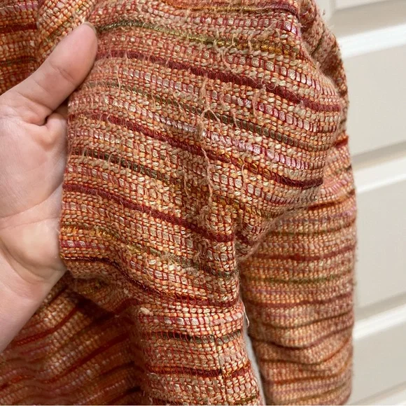 LAFAYETTE 148 Orange Tweed Blazer Size 14 - Picture 14 of 15